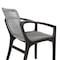 Armen Living Brighton Outdoor Patio Dining Chair in Dark Eucalyptus Wood and Gray Rope 840254332379 - alternate 2